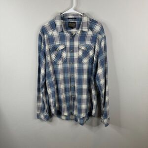 Los Angeles Third & Army‎ Womens Plaid Shirt Size L Western Barn Rodeo